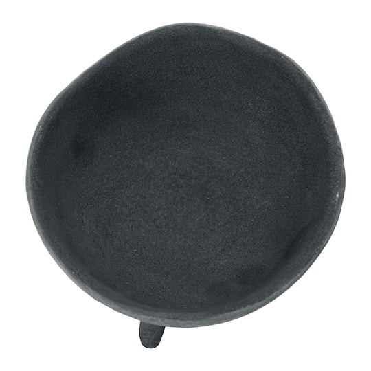 Hello Honey® 5.5" Matte Black Footed Terra Cotta Planter